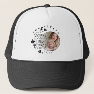 Casquette Typographie de photo d'anniversaire de fille moder