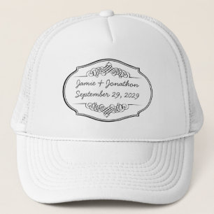 Casquette Typographie de tableau noir pour mariages