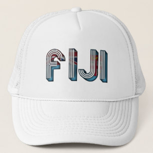 Casquette Typographie du drapeau de Fidji Pacifique Sud