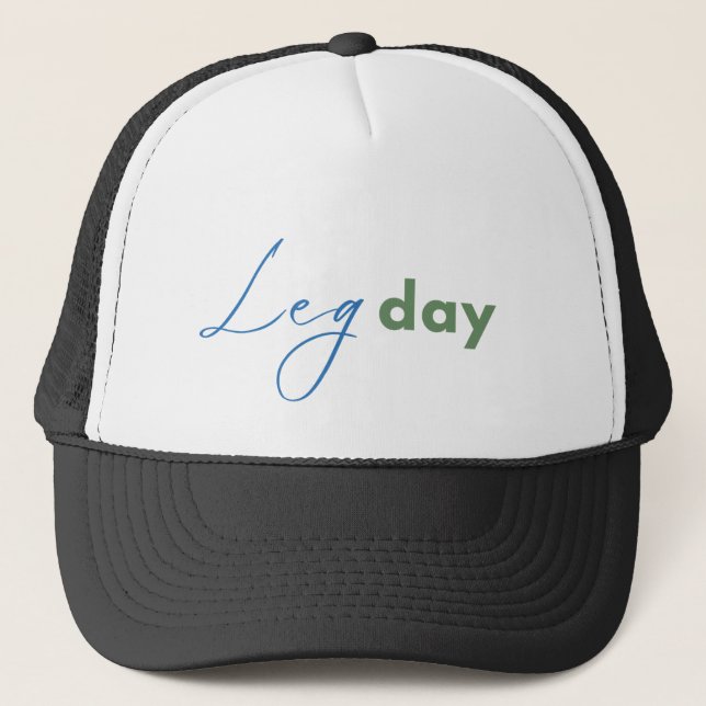 Casquette Typographie Legday en bleu et vert (Devant)