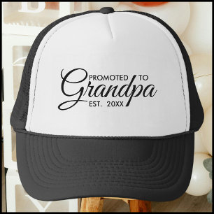 Casquette Typographie Moderne Promue Grand-Père Année D'Etab