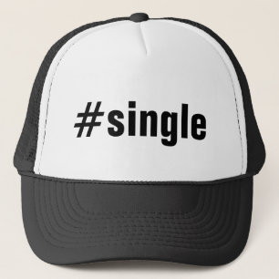 Casquette Typographie #Single / Funny Hashtag