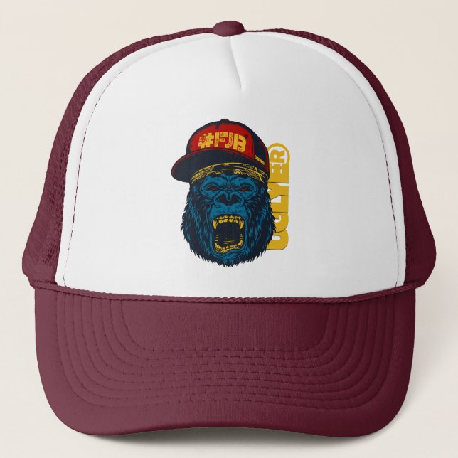 Casquette UGLYE®️ Ferocious Gorilla Trucker Hat (Devant)