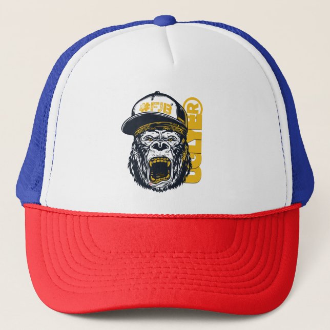 Casquette UGLYE ®️ Trucker Gorilla Ferocides chapeau (Devant)