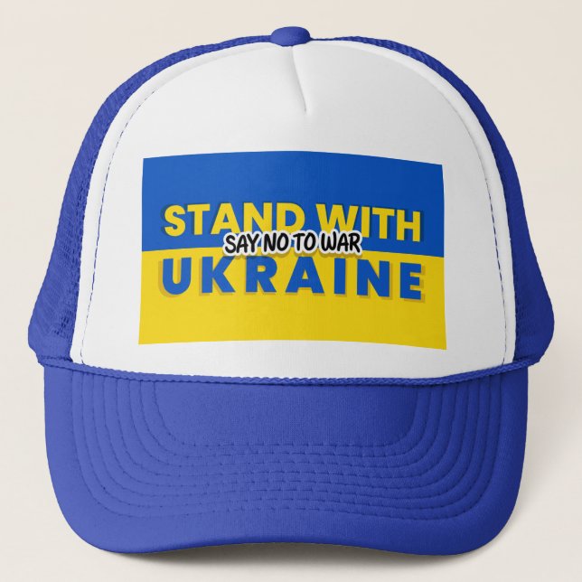 Casquette Ukraine - Paix - drapeau ukrainien - Liberté (Devant)