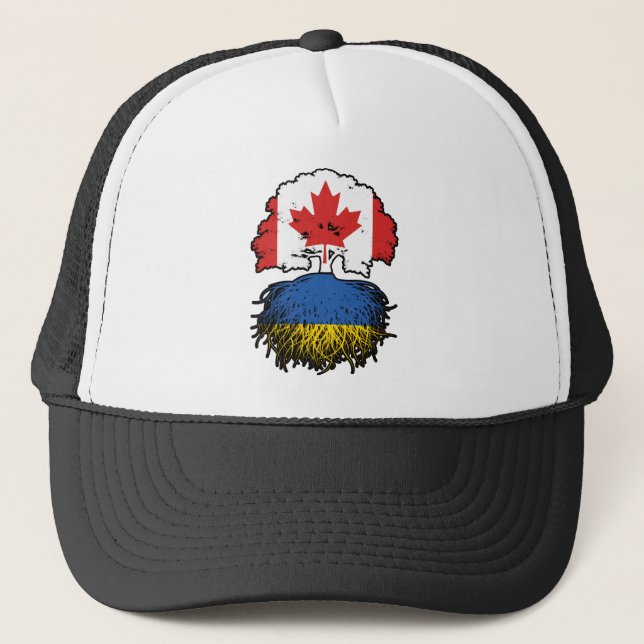 Casquette Ukraine Ukrainienne Canada drapeau des racines de  (Devant)