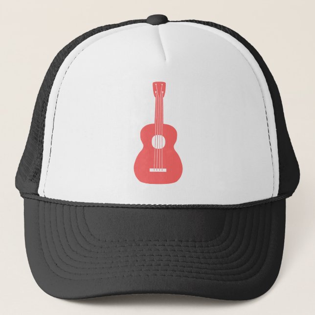 Casquette Ukulele - Rose tropical (Devant)