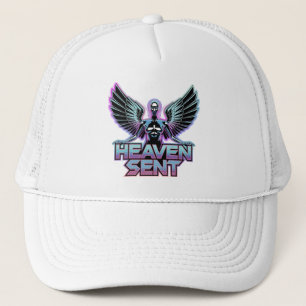 Casquette Un ange métallique brillant avec des ailes, concep