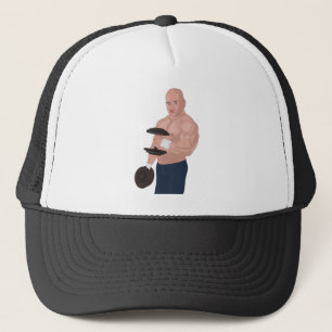 Casquette Un bodybuilder daddy formation avec des haltères