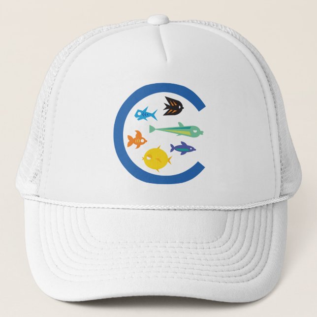 Casquette Un bon nombre de poissons dans le "C " (Devant)
