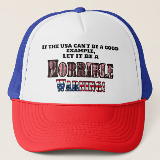 Casquette Un chapeau de camion d'avertissement effrayant