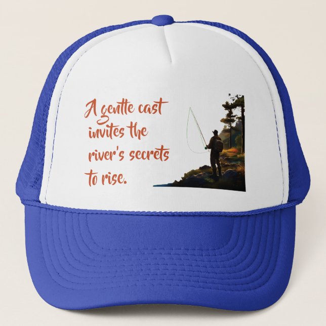 Casquette Un Chapeau De Trucker De Pêcheur Secrets De Rivièr (Devant)