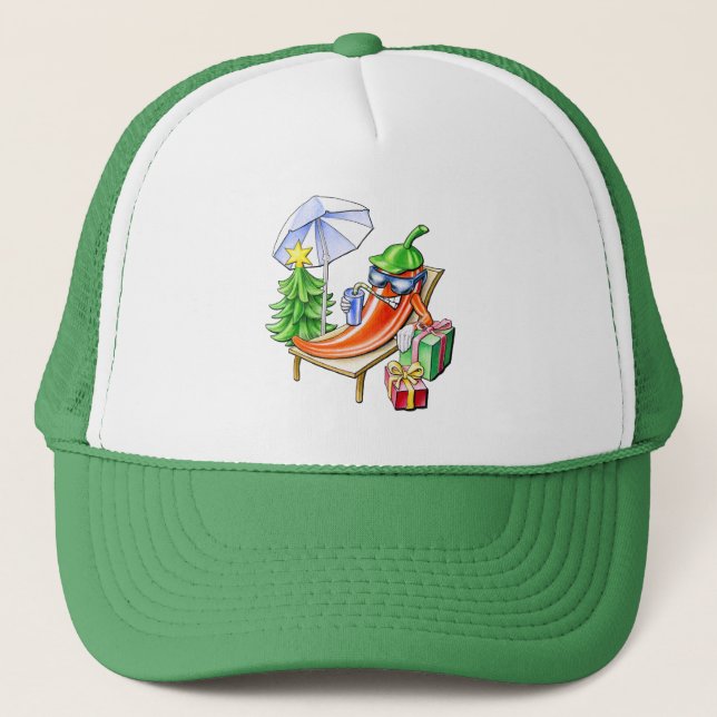 Casquette Un Chilli Noël À La Plage (Devant)
