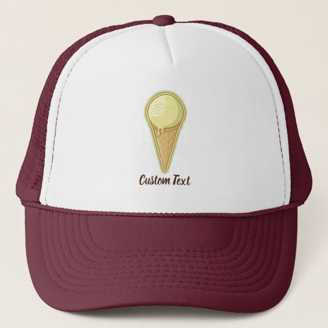 Casquette Un cône de crème glacée à bille (Devant)
