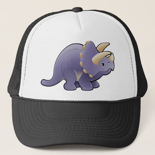Casquette Un dinosaure amical mignon de triceratops (Devant)