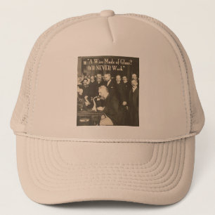 Casquette Un fil fait de verre, une technologie humoristique