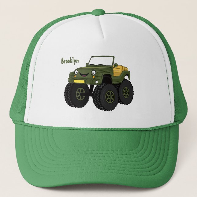 Casquette Un Green Monster truck (Devant)