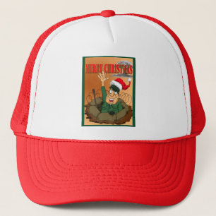 Casquette Un homme de l'armée agite avec le chapeau du Père