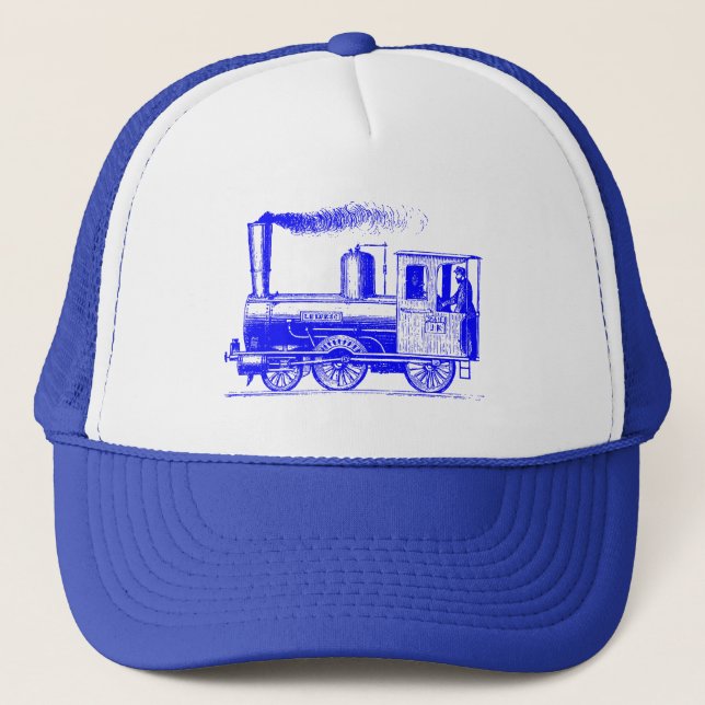 Casquette Un homme et son train - Bleu (Devant)