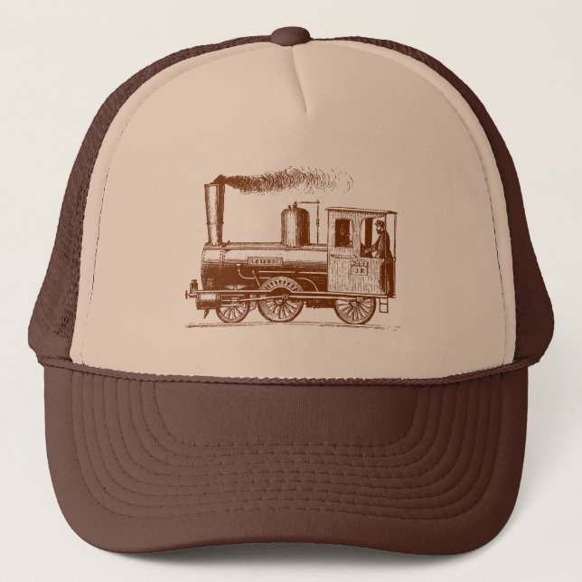 Casquette Un homme et son train - Noyer (Devant)