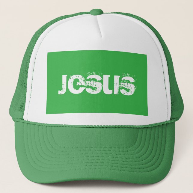 Casquette Un Jésus vert (Devant)