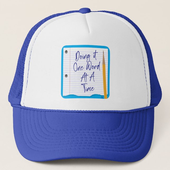 Casquette Un mot à la fois amusant auteur art (Devant)