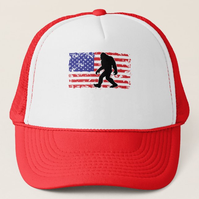 Casquette Un pied dans un drapeau américain (Devant)