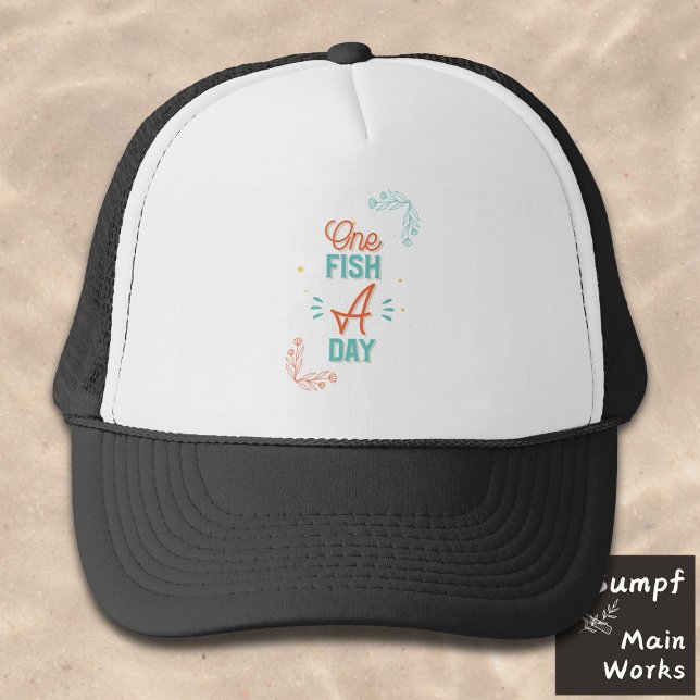 Casquette Un poisson par jour Lettres (Créateur téléchargé)