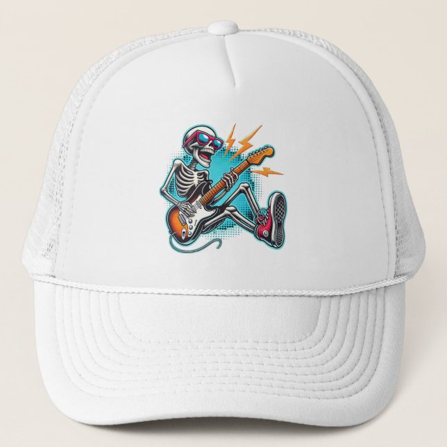 Casquette Un squelette de rock star (Devant)