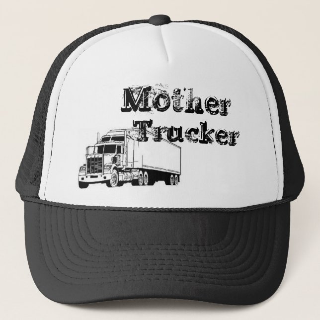 Casquette Un vrai camionneur de mère (Devant)