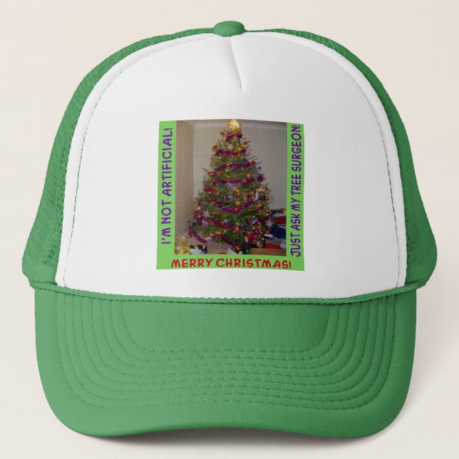 Casquette Un vrai sapin de Noël (Devant)