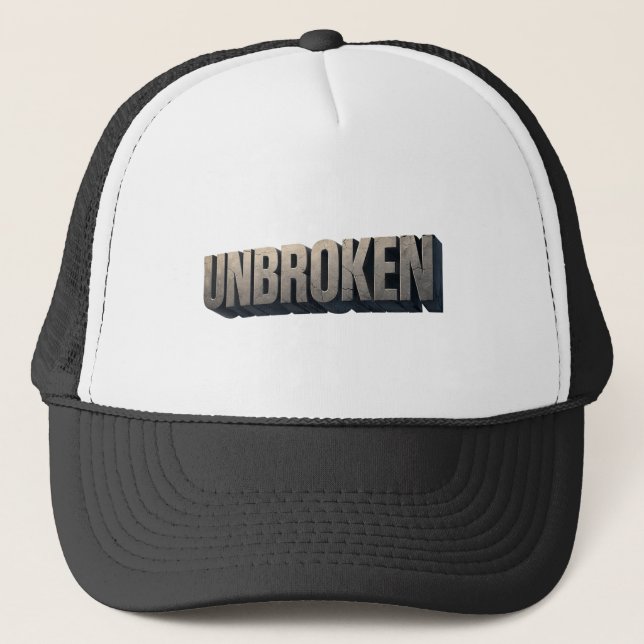 Casquette UNBROKEN – Strong Mind Resilient Spirit Motivation (Devant)