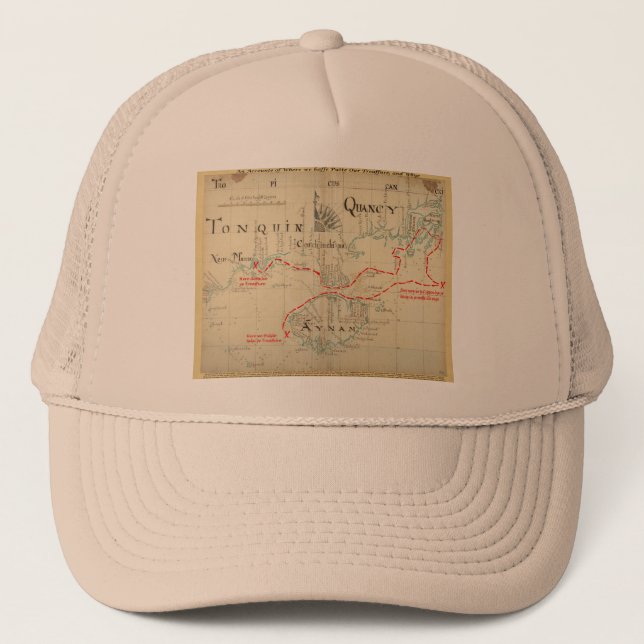 Casquette Une carte authentique de 1690 pirates (avec des (Devant)