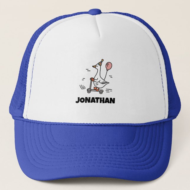 Casquette Une oie sotte sur le T-shirt Loose Funny (Devant)