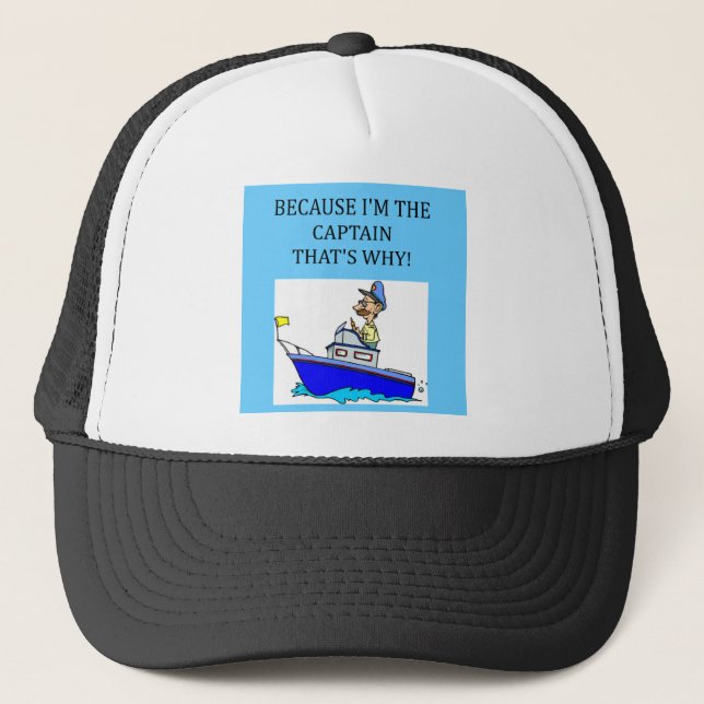 Casquette une plaisanterie drôle de capitaine de canotage (Devant)