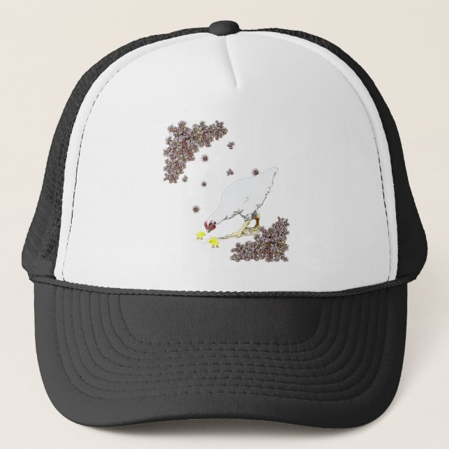 Casquette Une poule et des poussins (Devant)