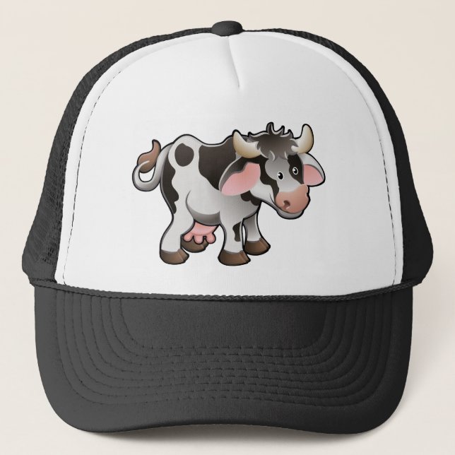Casquette Une vache laitière mignonne (Devant)