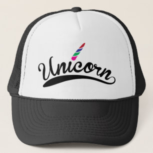 Casquette Unicorn Design Rainbow Word Lettres