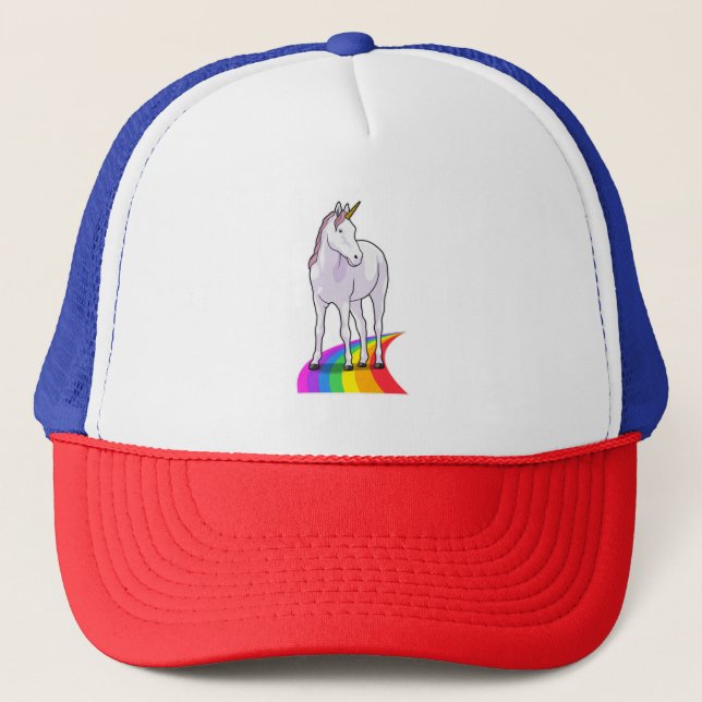 Casquette Unicorne avec arc-en-ciel (Devant)