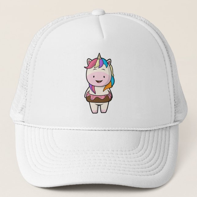 Casquette Unicorne avec beigne de chocolat (Devant)