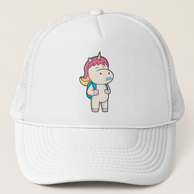 Casquette Unicorne avec gomme à mâcher et rétrospective (Devant)