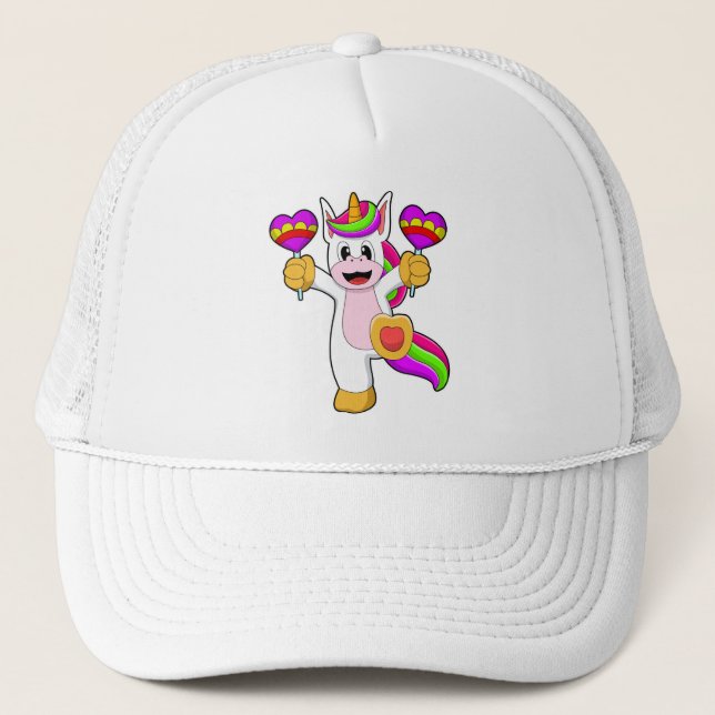 Casquette Unicorne avec les coeurs (Devant)