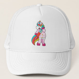 Casquette Unicorne comme infirmière à la vaccination et à la