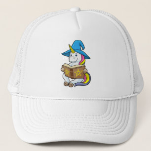 Casquette Unicorne en tant qu'assistant avec livre et Casque