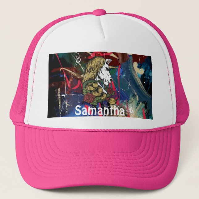 CASQUETTE UNIQUE PERSONNALISÉE AMÉRICAINE GRAFFITTI WARRIOR (Devant)