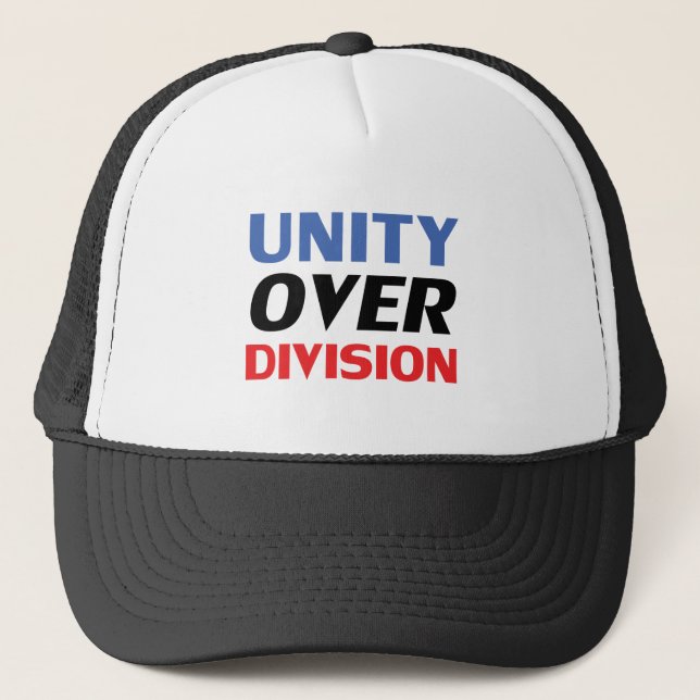 Casquette "Unité sur division" bleu rouge noir blanc (Devant)