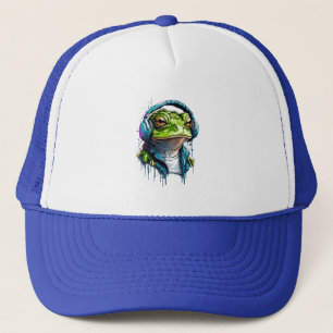 Casquette Urban Groove : Grenouille colorée avec casque