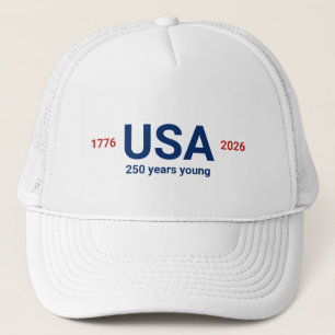 Casquette USA 1776 2026 250e anniversaire Rouge Blanc Bleu