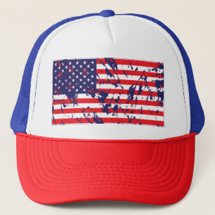 Casquette USA - American Flag in a Distressed Pattern