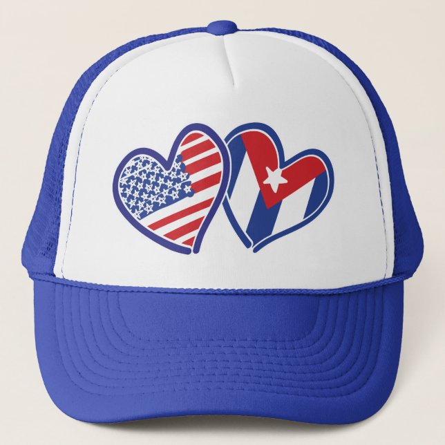 Casquette USA Cuba Love Hearts (Devant)